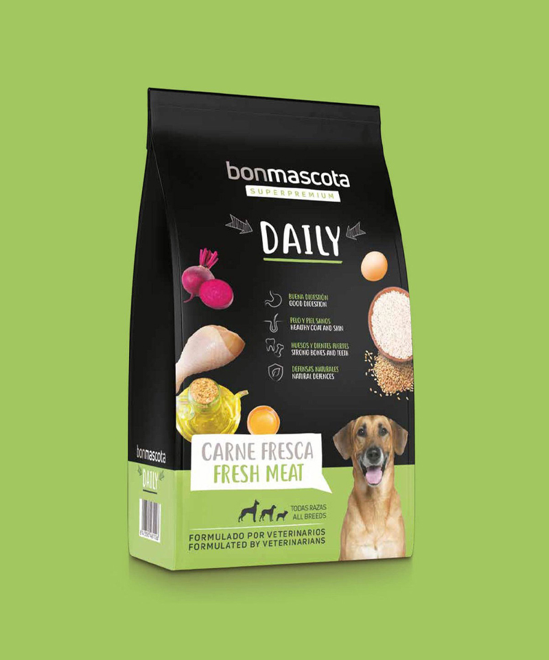 Bonmascota Daily – სრულფასოვანი და დაბალანსებული საკვები ზრდასრული ძაღლებისთვის.  20კგ